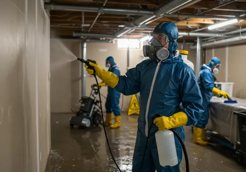 Basement Sanitization and Antimicrobial Treatment process in Kaufman, TX