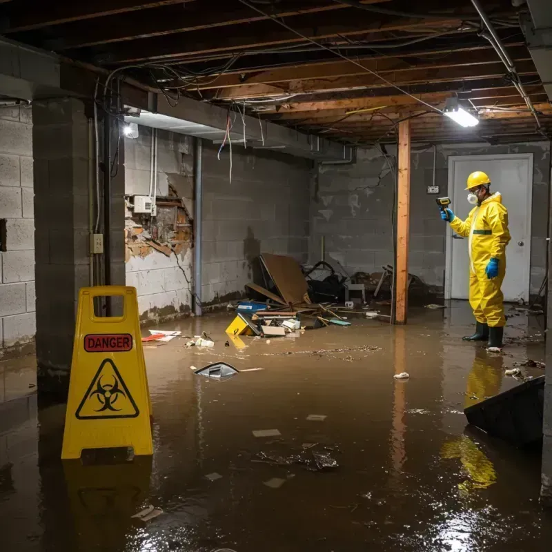 Flooded Basement Electrical Hazard in Kaufman, TX Property